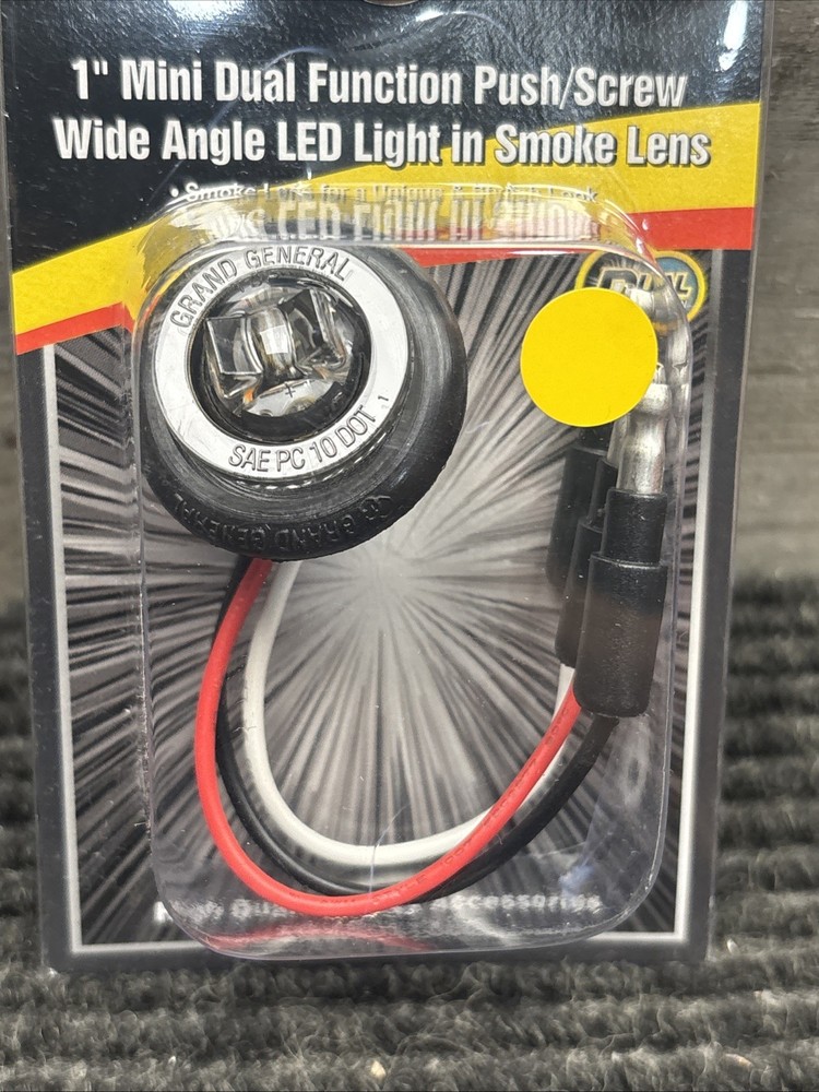 GRAND GENERAL 1" Mini Dual Function Push/Screw Wide Angle LED Light 75365