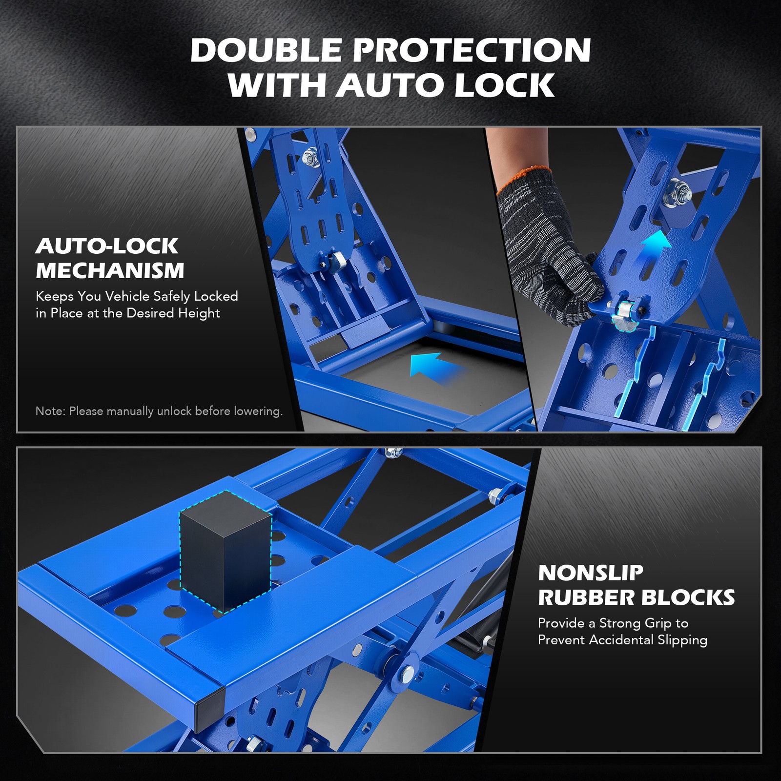 OMT 7000lb Automotive Mid Rise Scissor Auto Car Lift Garage Tool Auto Repair