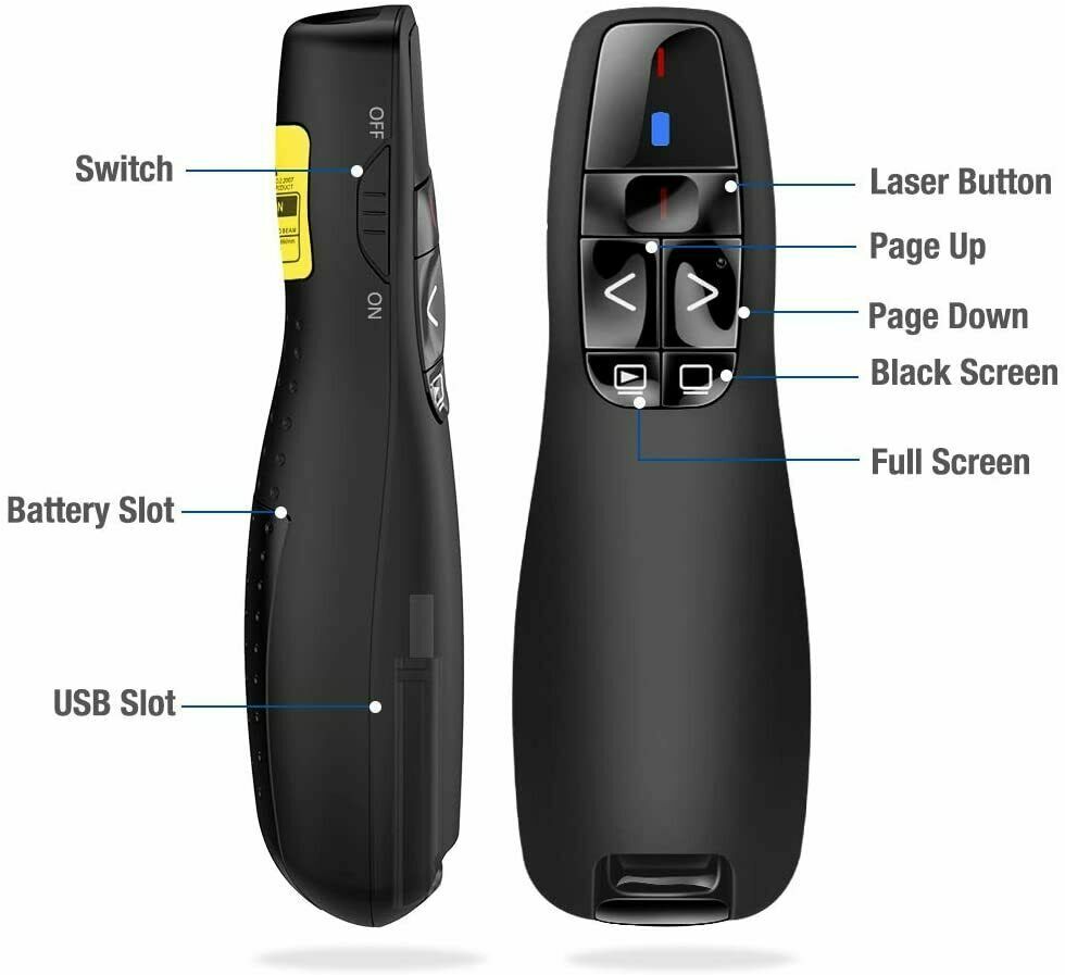 Wireless USB PPT Presenter Powerpoint Clicker Presentation Remote Control Pen