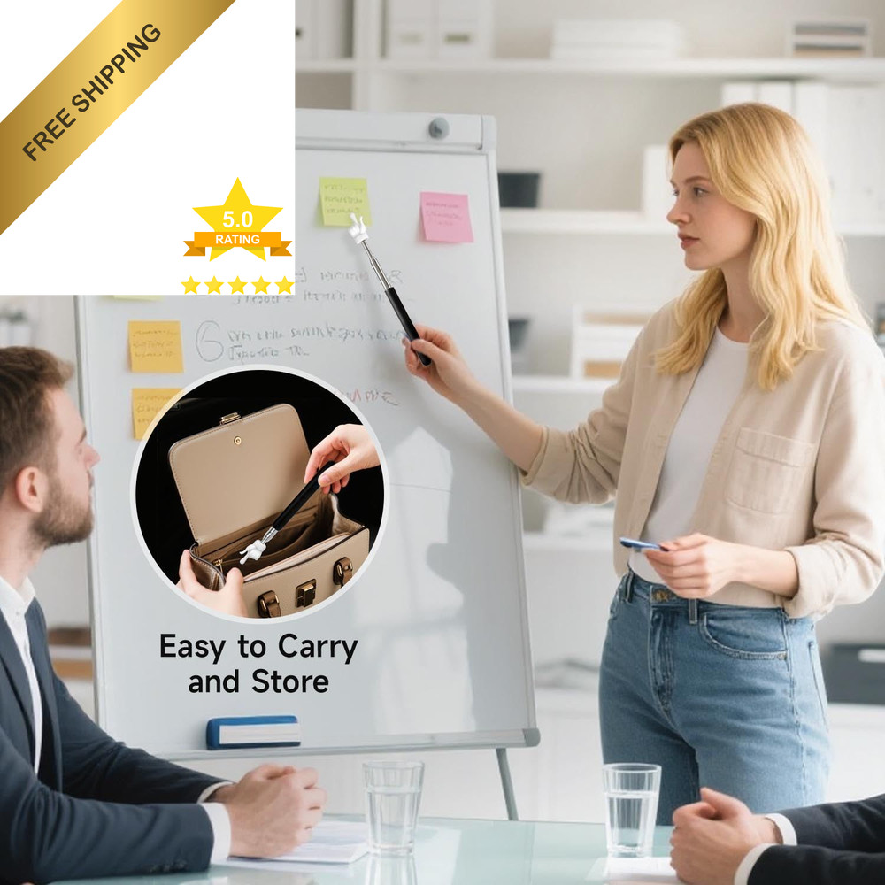 VOVIGGOL 2Pcs Telescopic Teachers Pointer, Extendable Hand Pointer Blue