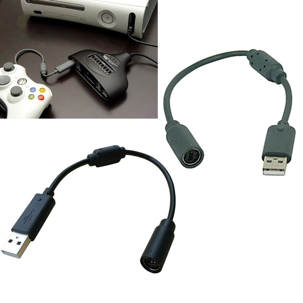 2 Pack Replacement Dongle USB Breakaway Cable For Xbox 360 Wired Controllers