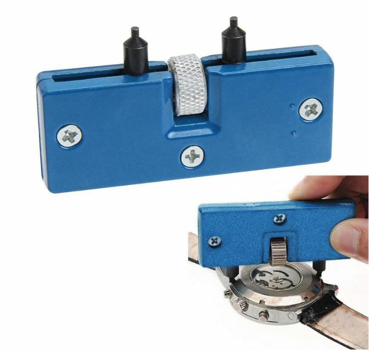 Precision Watch Tool: Blue Watch Case Wrench Features Rounded Tips Easy Opening