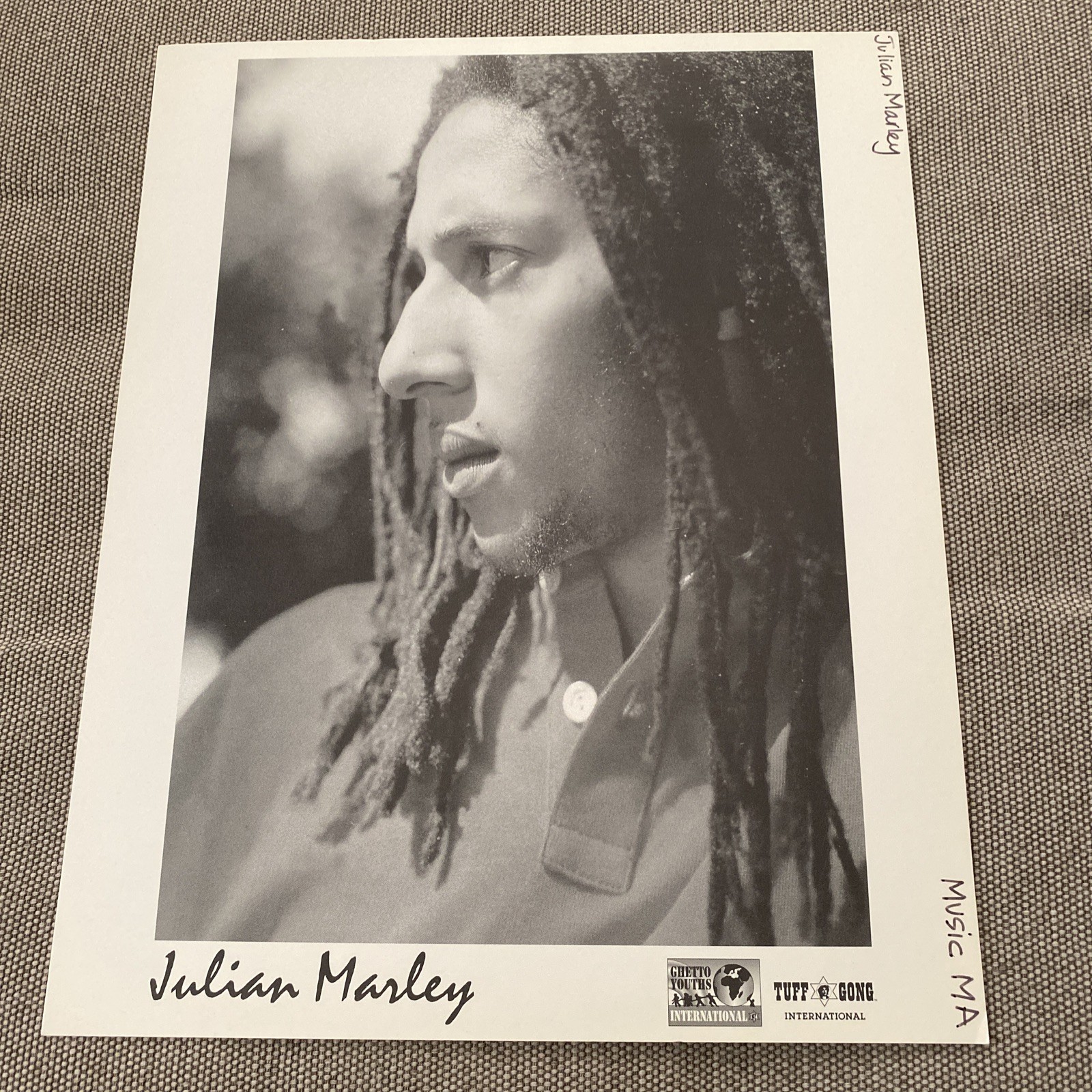 Julian Marley Press Photo 8x10”. See Description.