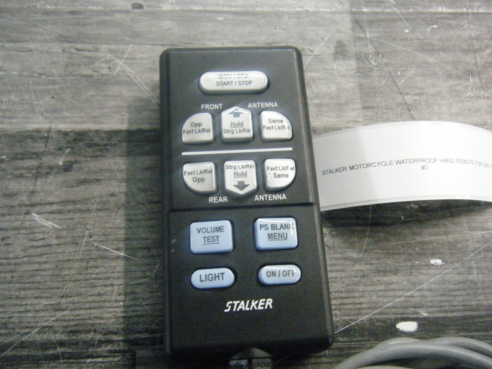STALKER RADAR, DSR 2X,MOTORCYCLE HAND REMOTE, WATERPROOF