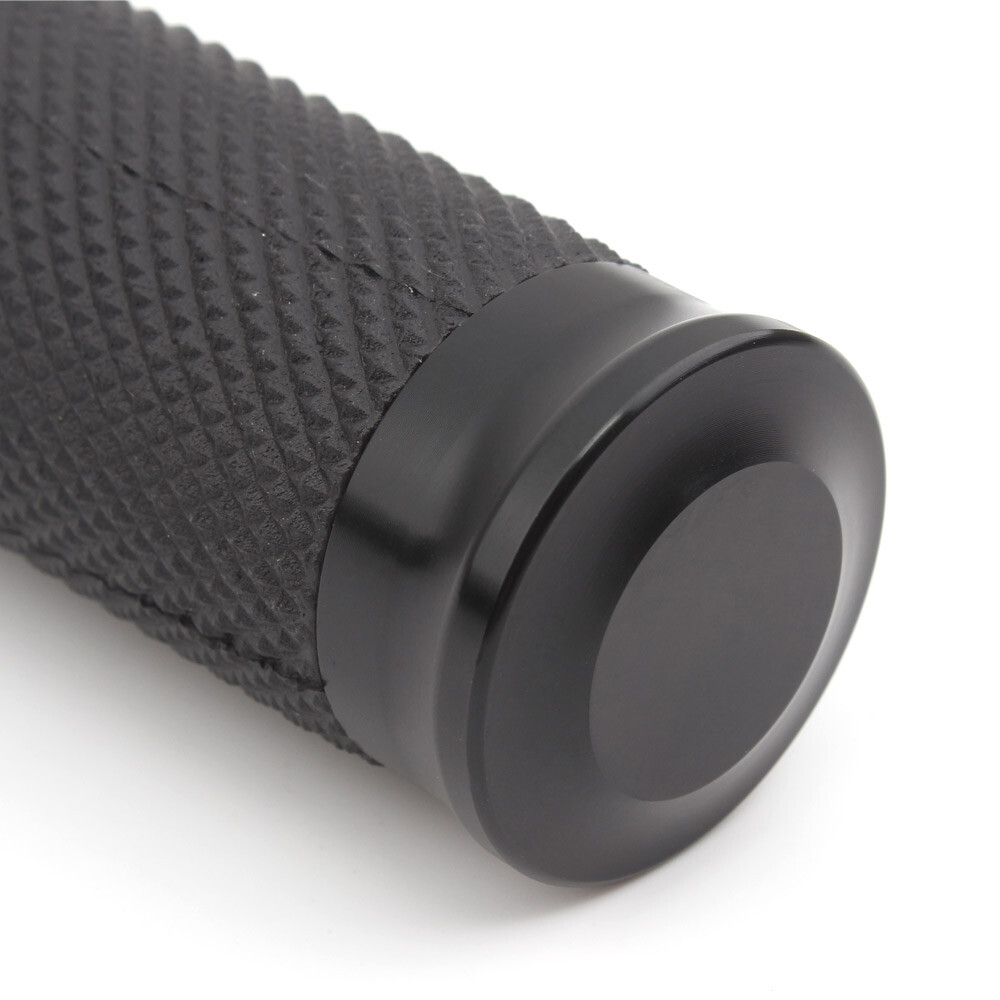 Pair Aluminum 1" Black Handle Bar Hand Grips Fit For Harley Sportster Road King