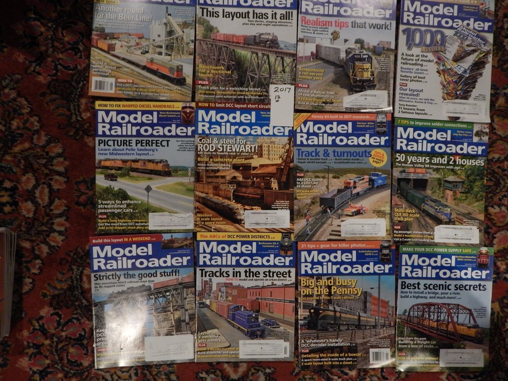 2016 2017 2018 Model Railroader magazine 29 issues total