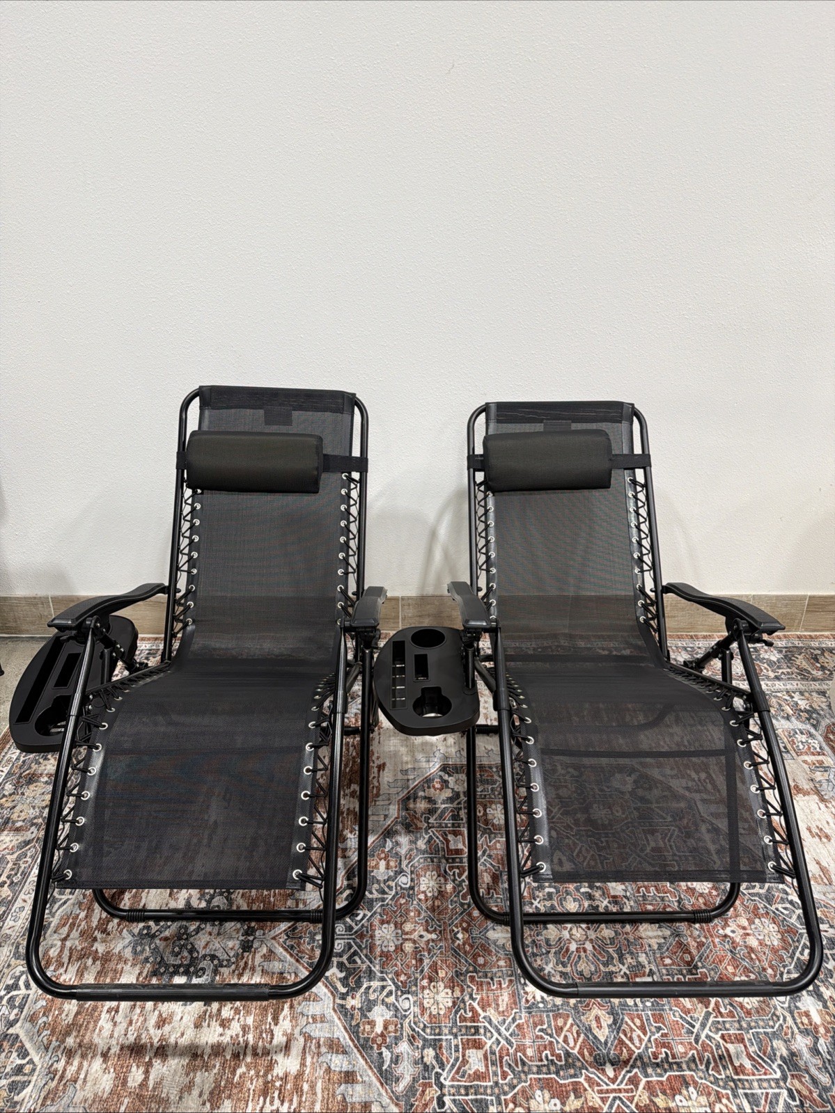 Set of 2 Zero Gravity Chair Folding Outdoor Patio Lounge Recliner Garden Camping