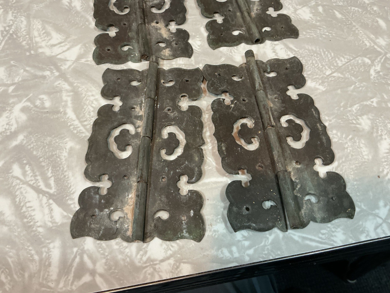 Original Antique 19th/20th Century Brass Period Hinges Spectacular! Priced pair