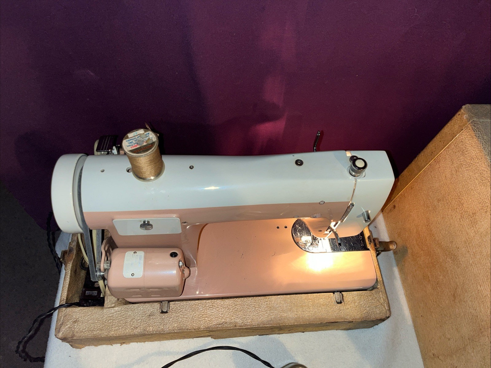 Vintage RARE Nelco Sewing Machine Model H222 With Pedal & Case JC-2 Toyota Japan