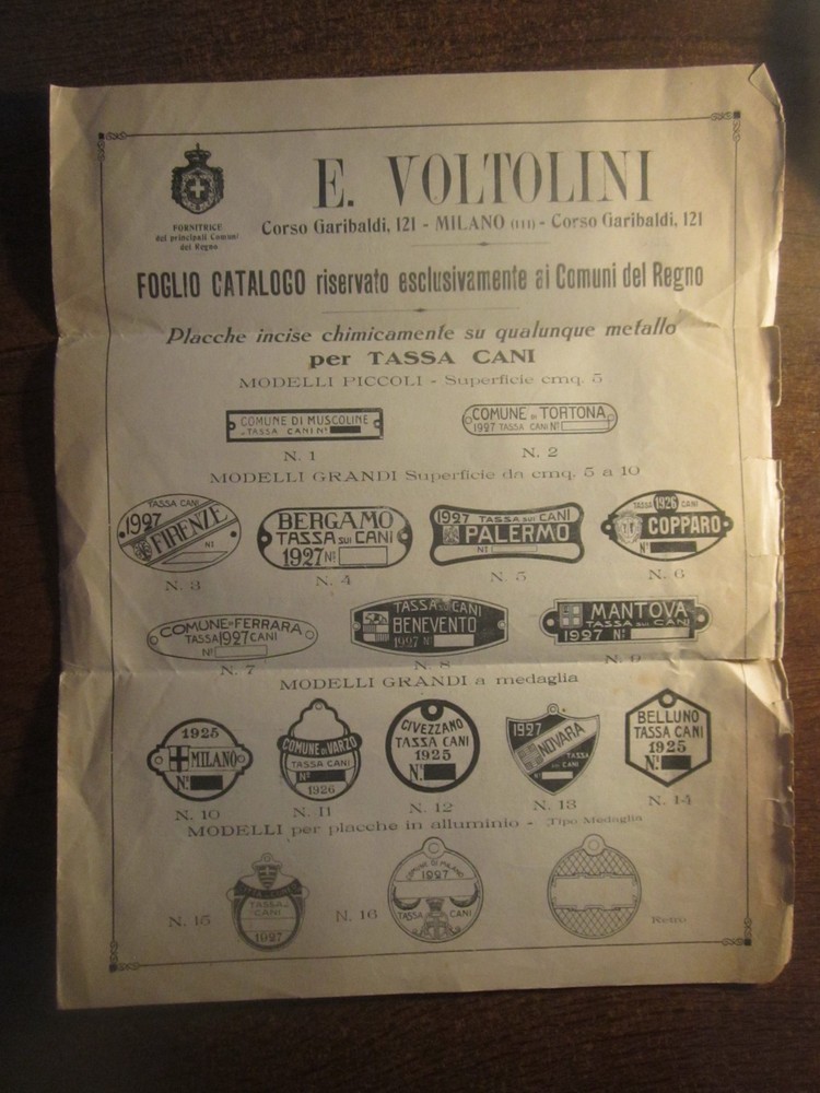 ITALY E. VOLTOLINI ADVERTISING