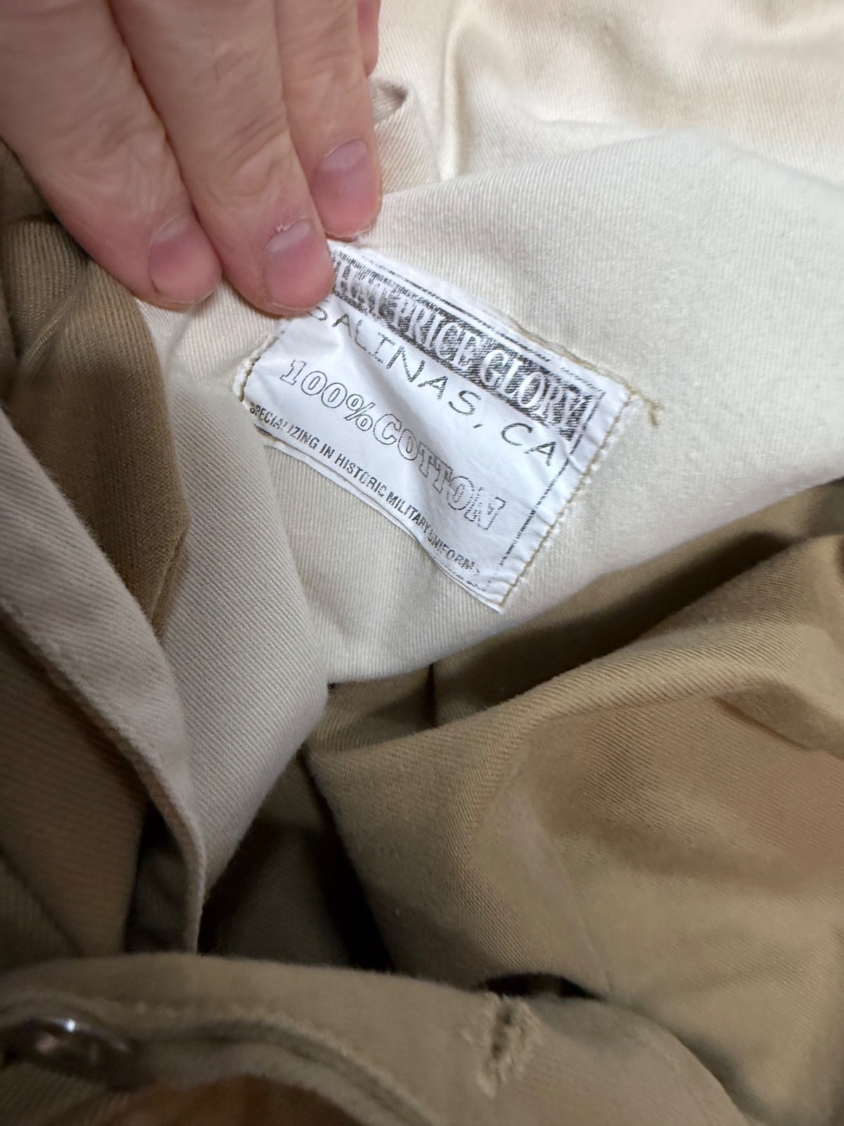 WWII BRITISH ARMY SUMMER KHAKI DRILL FIELD TROUSERS-SIZE XLARGE