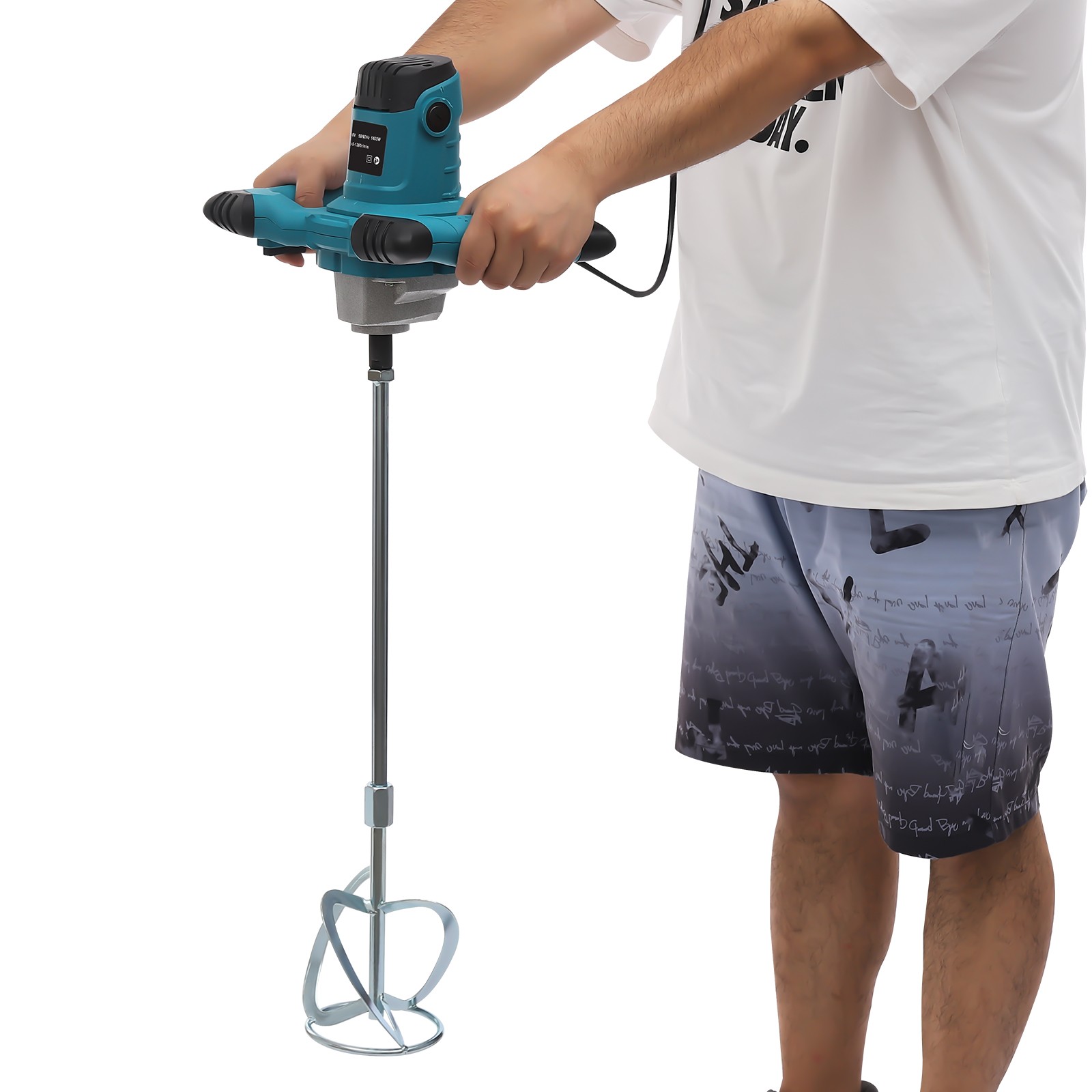 6 Speed Handheld Electric Concrete Plaster Grout Paint Mortar Mixer Machine