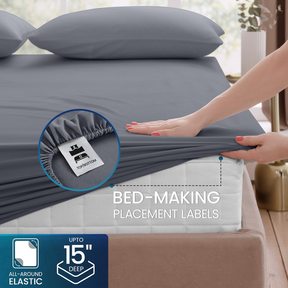 Queen Sheet Set – Brushed Microfiber – Ultra Soft Bed Sheets for Queen Size B...