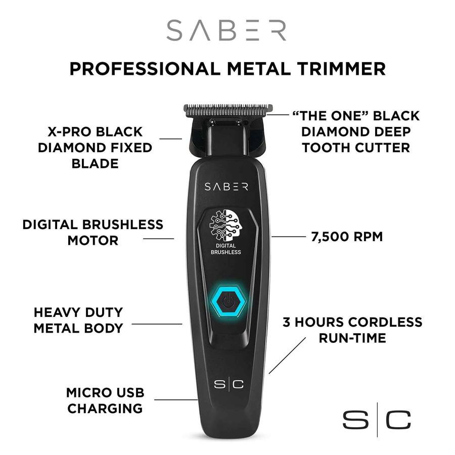 Stylecraft Saber 2.0 Black Clipper & Trimmer Combo - BRAND NEW