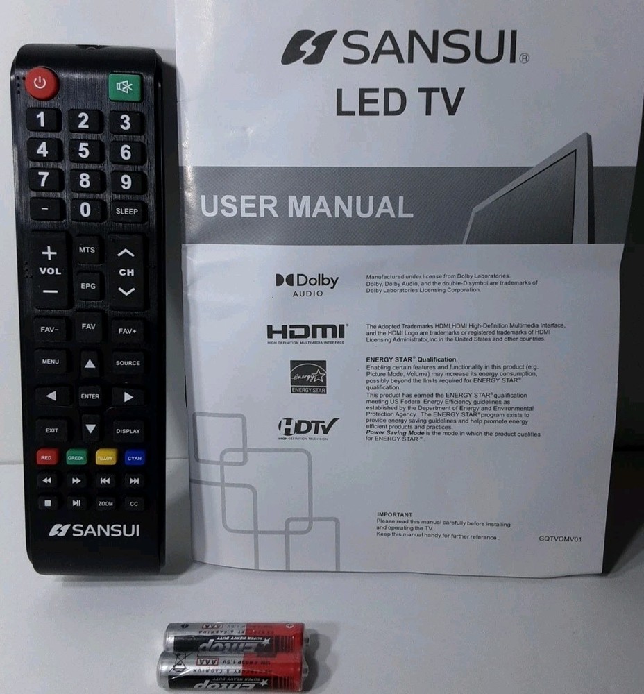 Authentic Sansui Replacement Remote Control LED TV