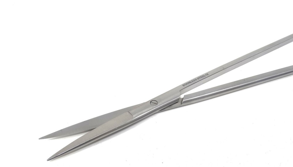 Long Handle Aquascaping Fish Aquarium Cleaner Scissors Straight 12" Sharp/Sharp