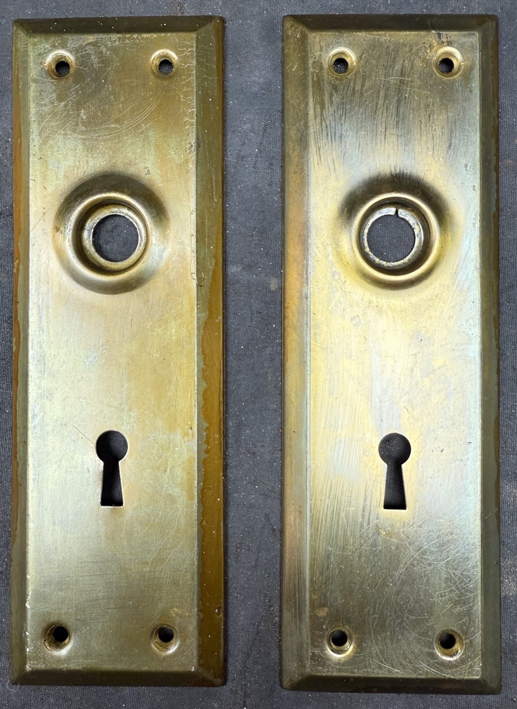 Plain Brass Door Knobs Set Deco Craftsman 1 Of 14 Sets