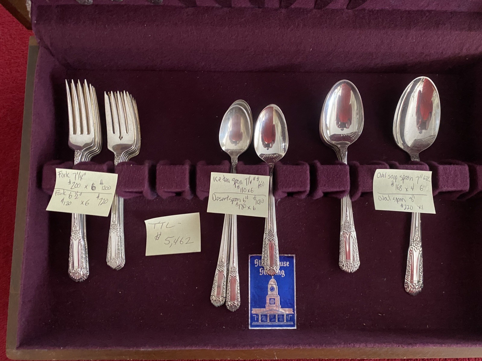 Inaugural by State House Sterling Silver Flatware Set 38 pieces