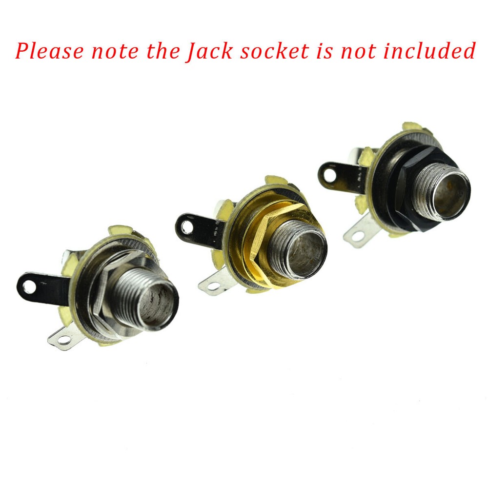 KAISH 20* Guitar Input Output Jack Socket Nuts & Washer Metric Jack Nuts Gold