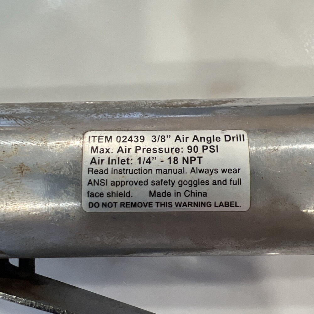 central pneumatic 3/8” Air Angle Drill # 02439