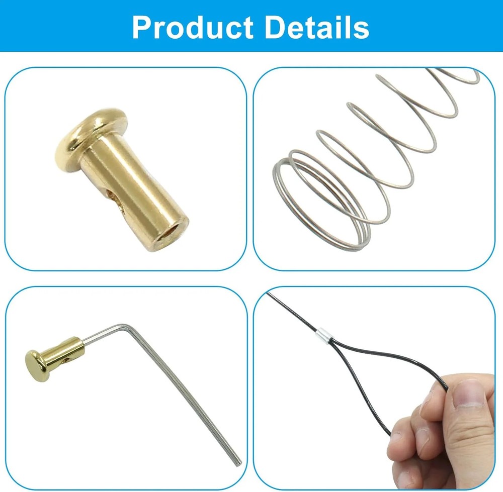 Gate Latch Cable Pull, Adjustable Gate Latch Spring Release Cable, Black Pull St