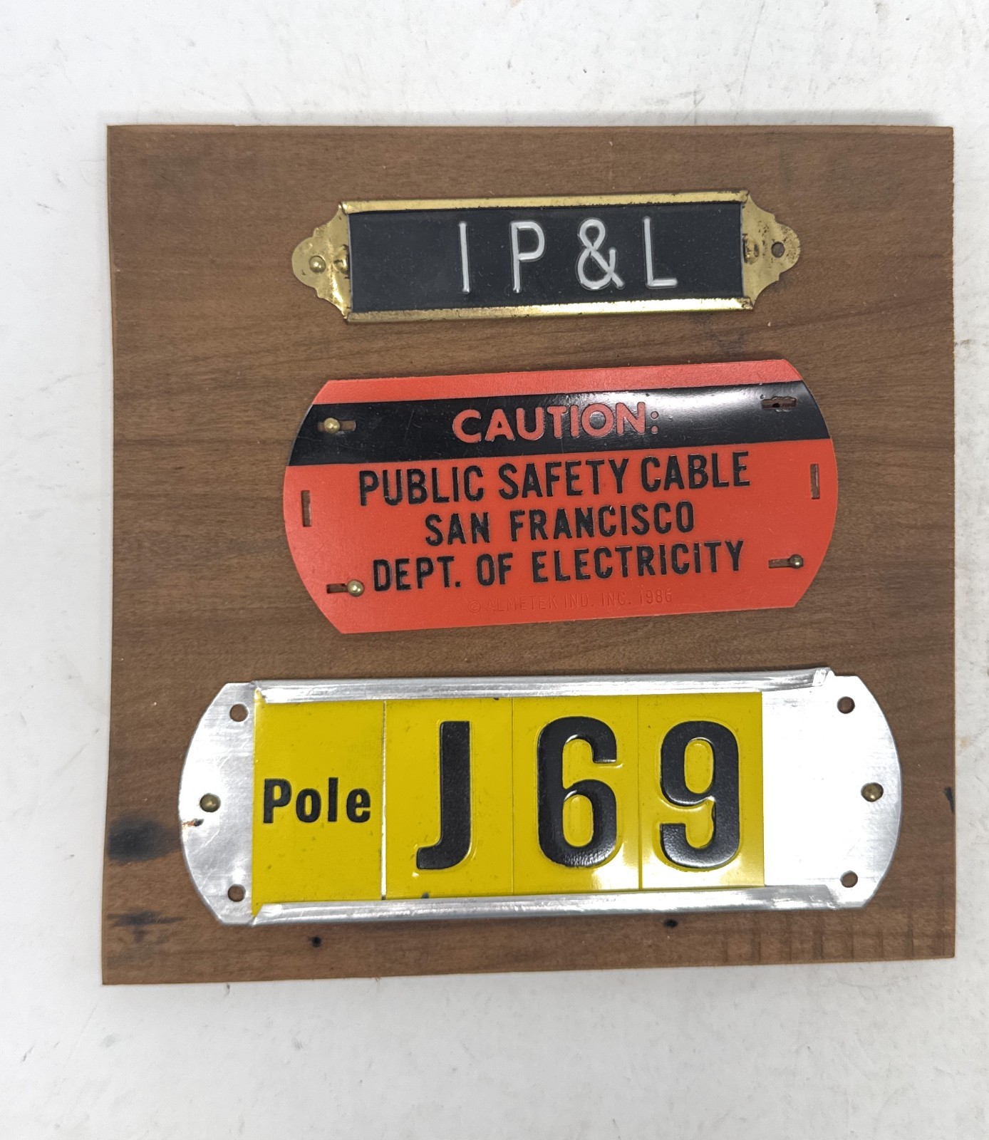 Vintage Electrical Utility Telephone Pole Tags Markers