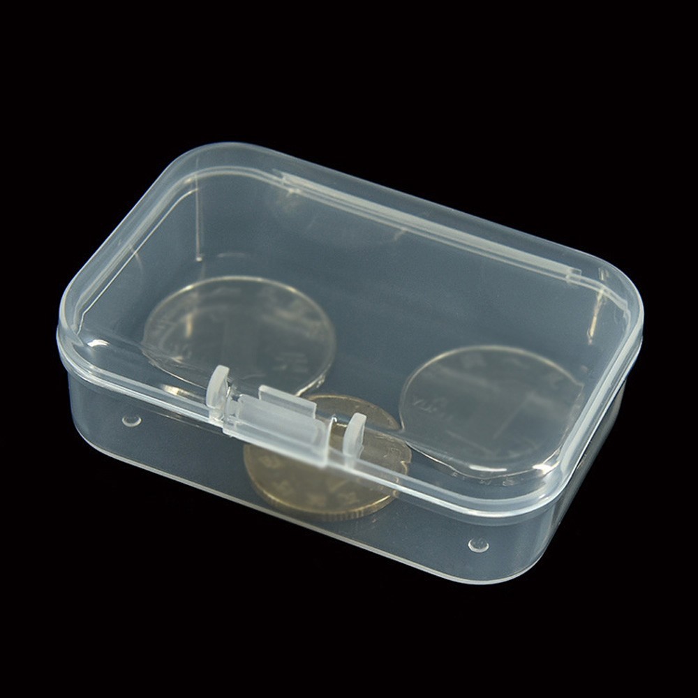 2 Clear Small Plastic Storage Box Boxes With Lids Office Stackable Rectangular