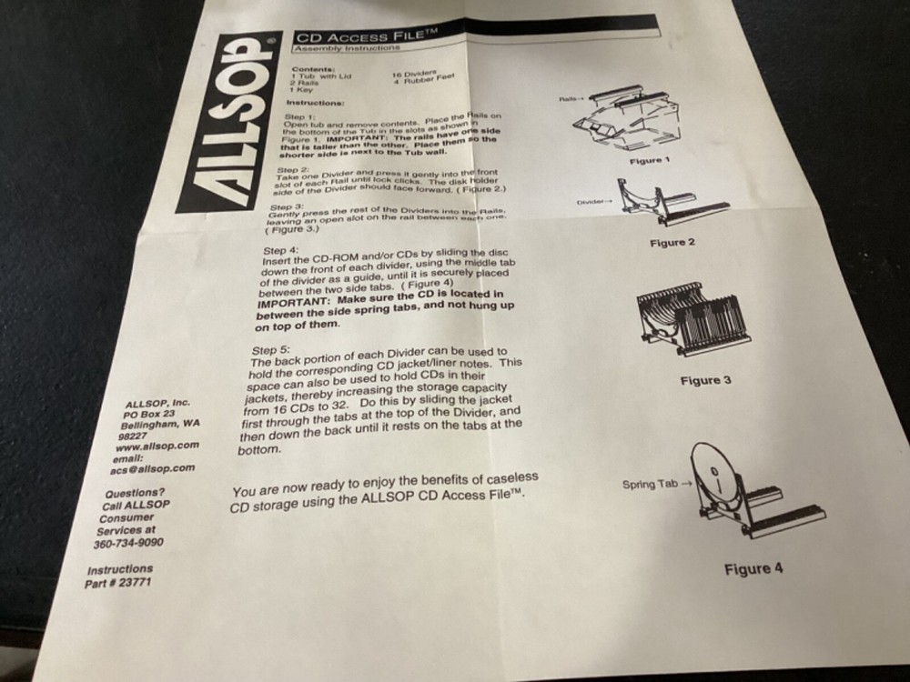Allsop CD Access Storage File Box