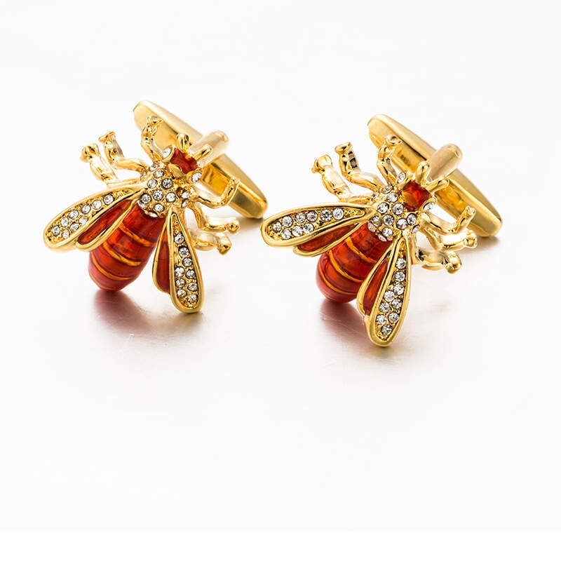 Bee Shape Vintage Men Cufflinks Jewelry Classic Cuff Link 1 Pair of Shirt Links