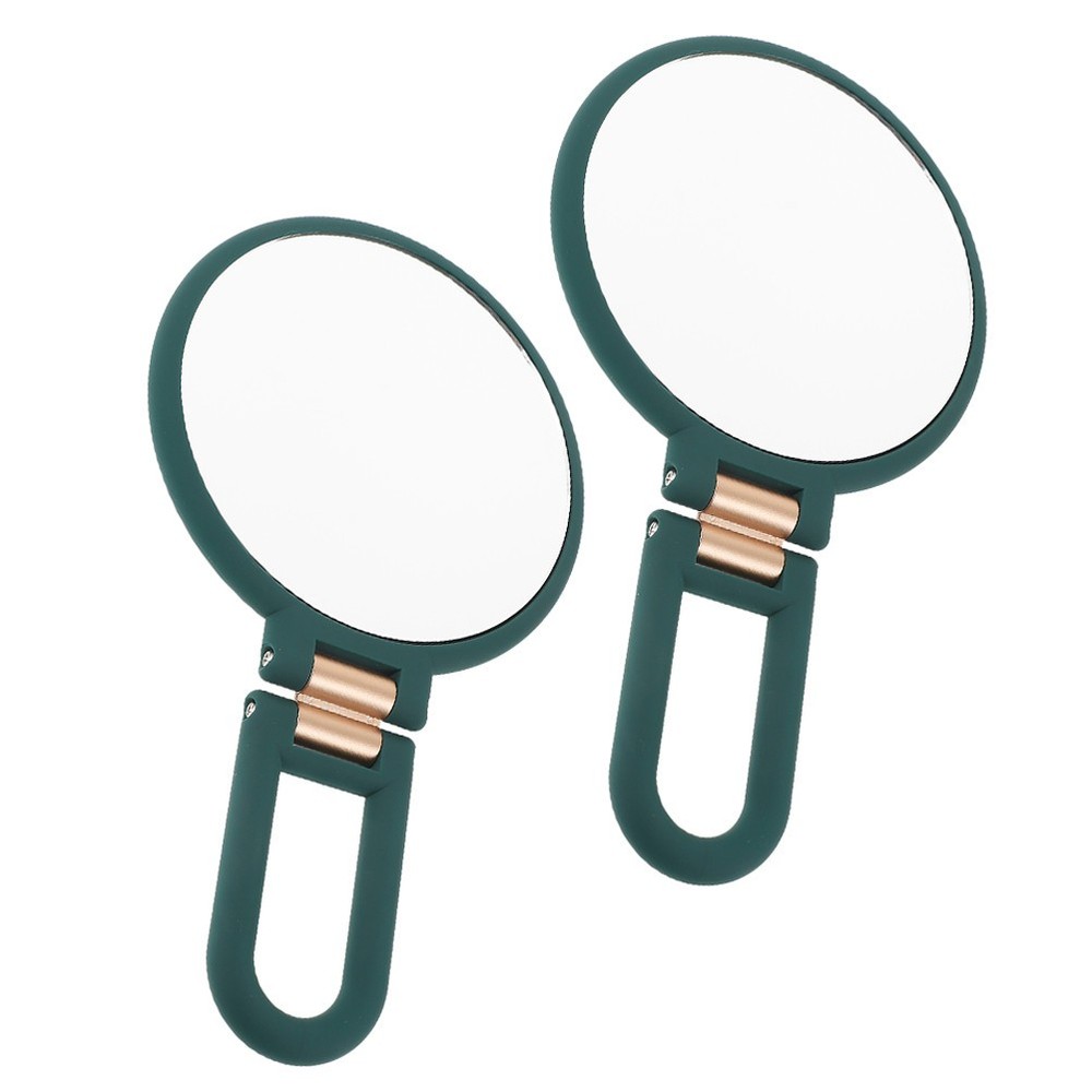 2 Pcs Double Sided Mirror Handheld Double-sided 15x Magnification