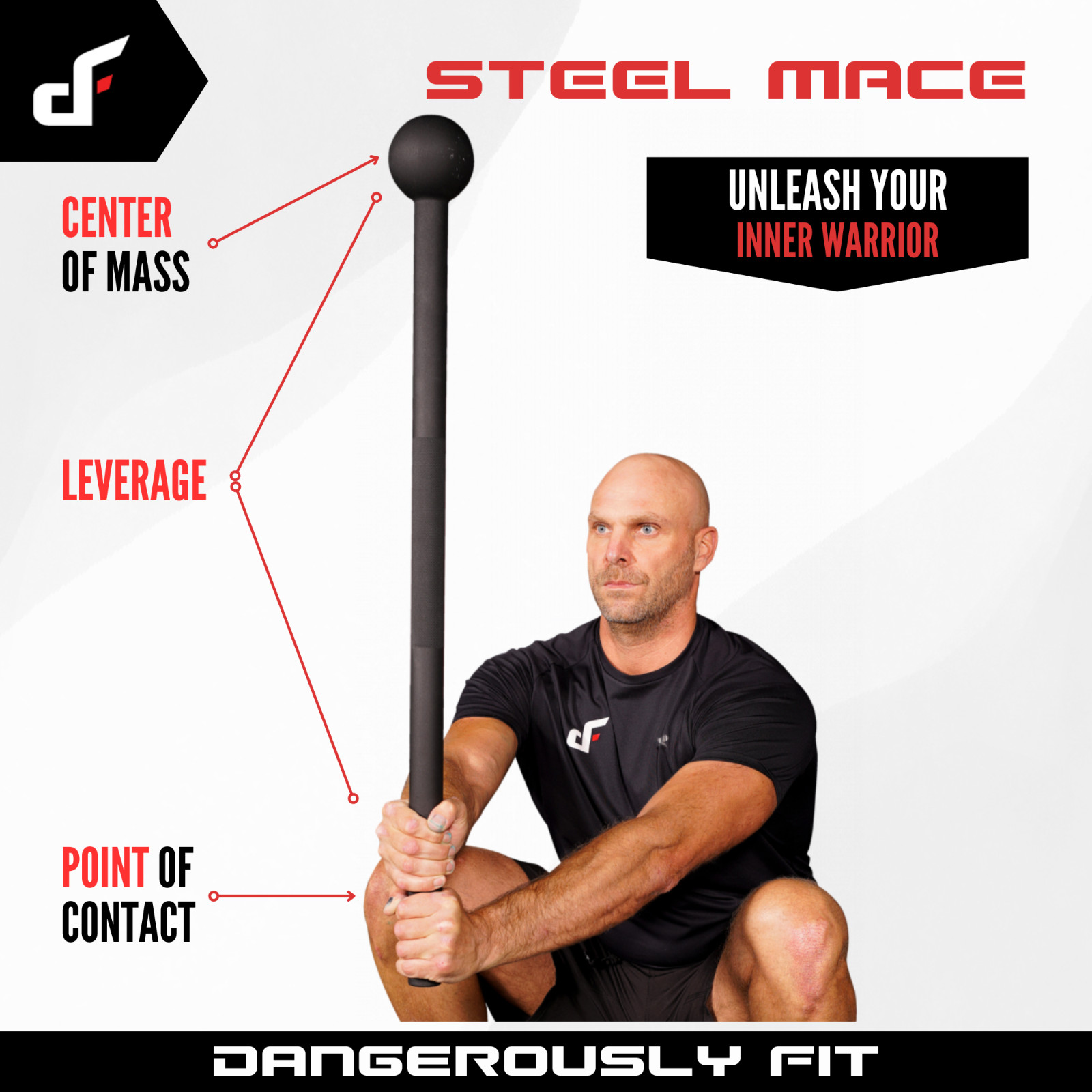 Steel Mace (7lb to 60lb) - Dangerously Fit Mace Bell Training