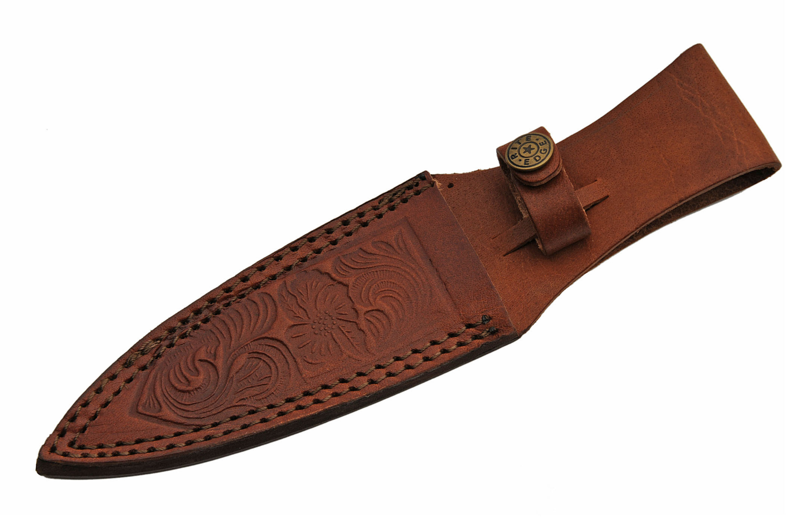 Dagger 9in Overall Fixed-Blade Full Tang Boot Knife Bone Handle + Leather Sheath