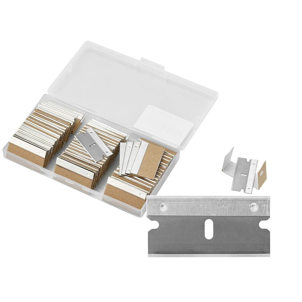 Versatile Single Edge Razor Blades - Sharp, Durable & Moisture-Proof, 100 Count