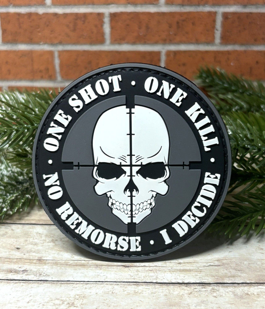 Sniper PVC Patch - Tactical Morale Sniper Rifle Patch - One Shot One Kill Patch