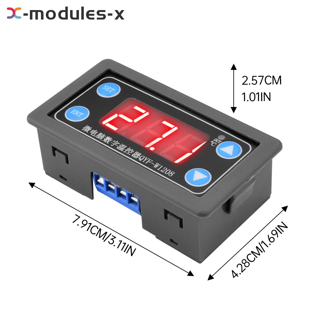DC 12V 24V Microcomputer Digital Thermostat Temperature Controller QYF-W1208