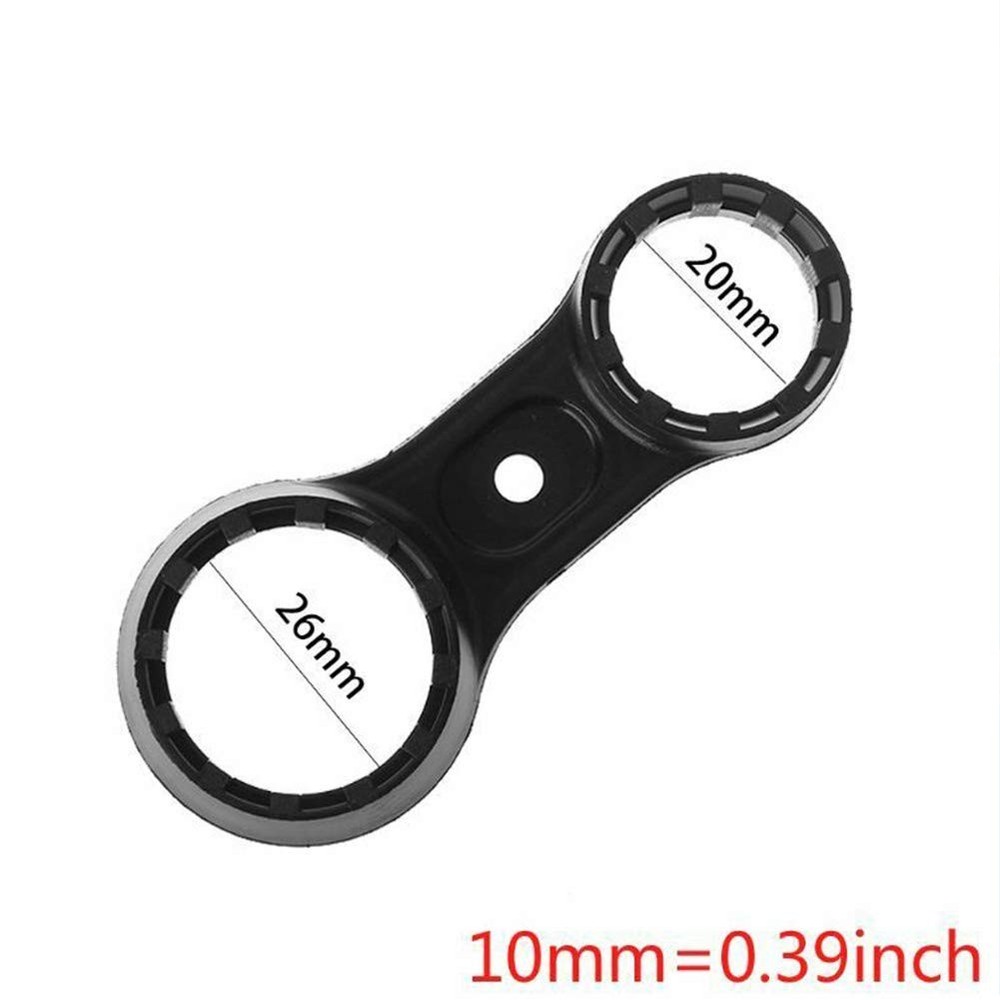Double Head Bicycle Front Fork Repair Spanner Wrench Maintenance Tool Black