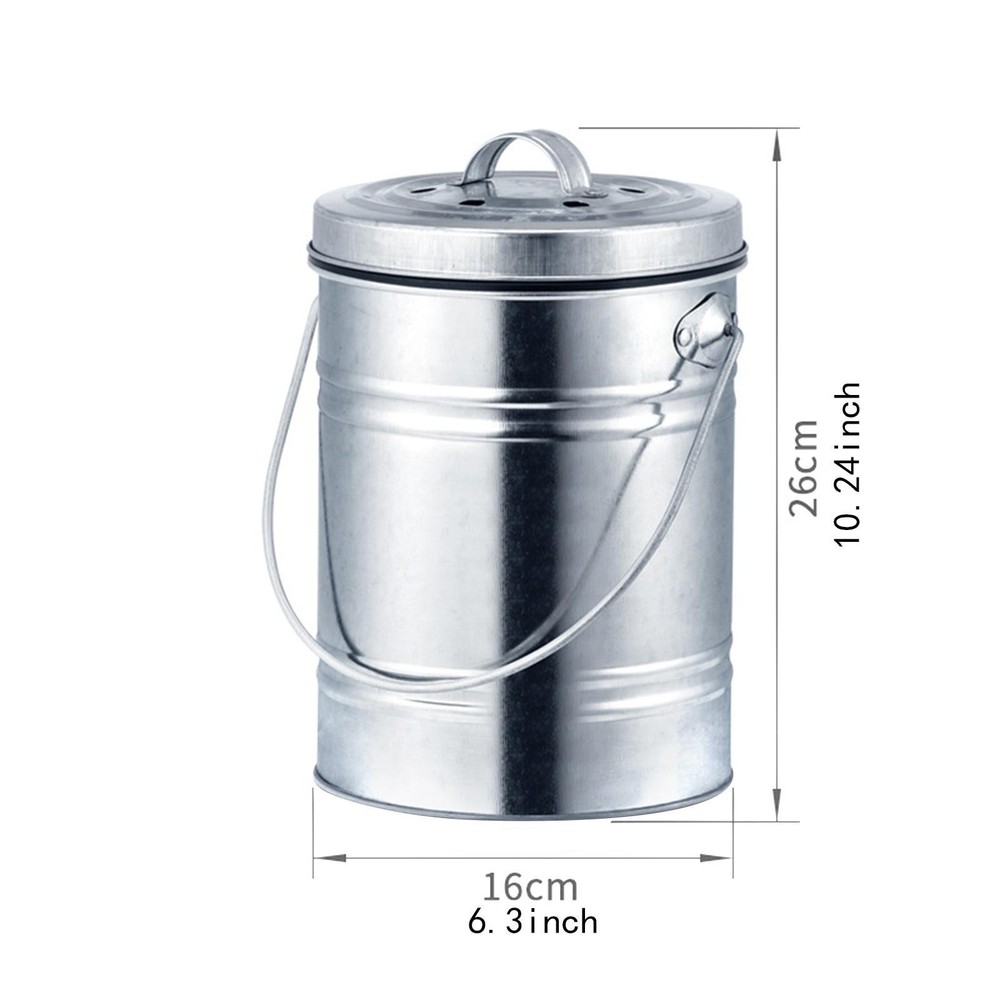 Kitchen Compost Bin Composting Container Includes Inner Bucket Liner Portable