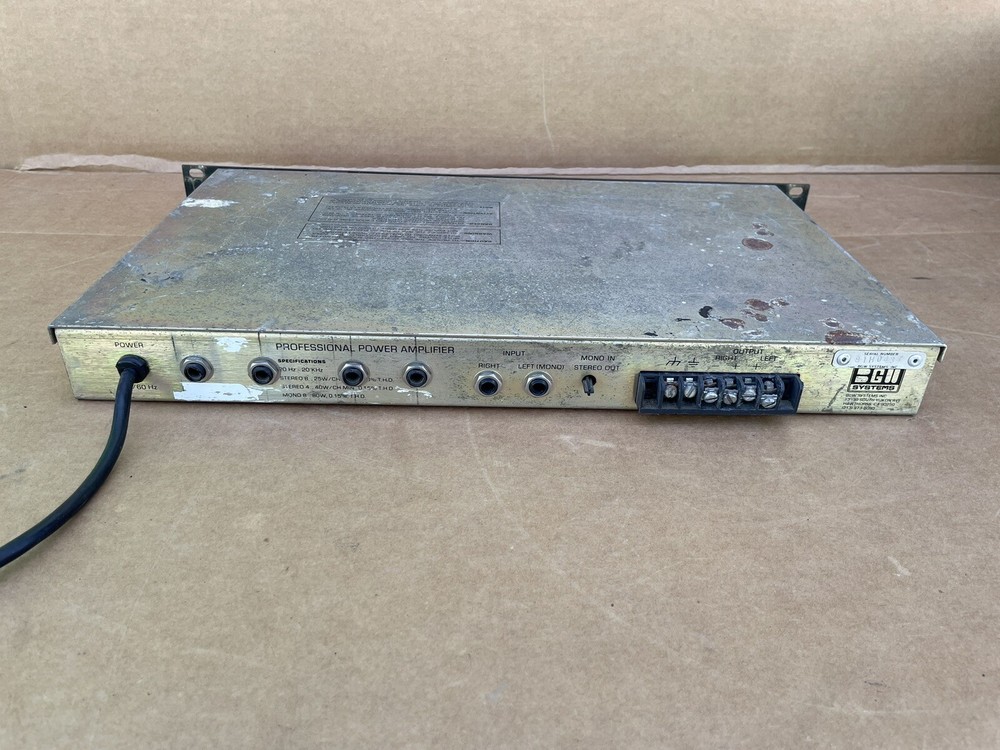 VINTAGE BGW SYSTEMS PROFESSIONAL POWER AMPLIFIER MODEL 75 RED KNOBS TESTED