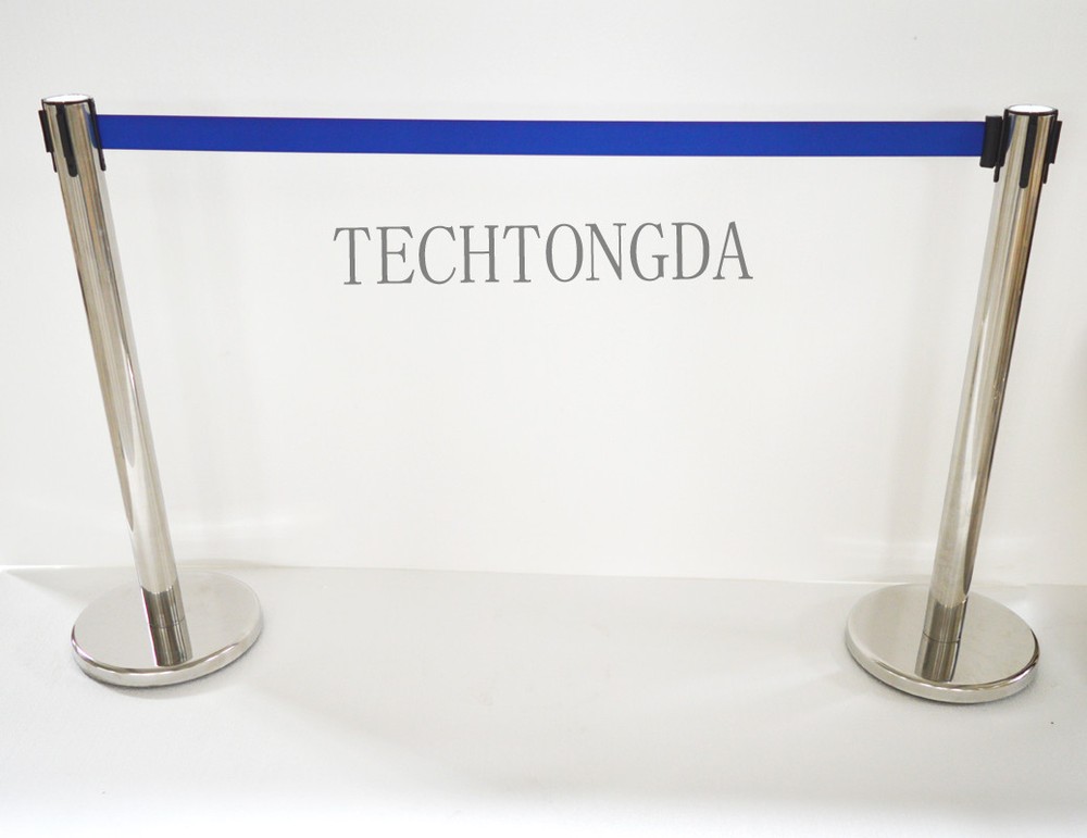 TECHTONGDA 6 Stanchion Posts Queue Pole Retractable Belt Crowd Control #170519