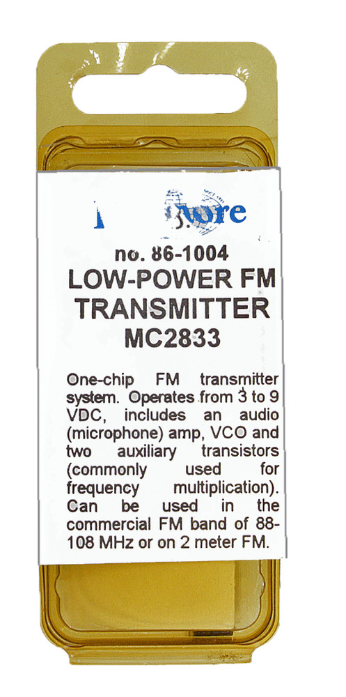 Philmore Low-Power FM Transistor FM Transmitter 86-1004