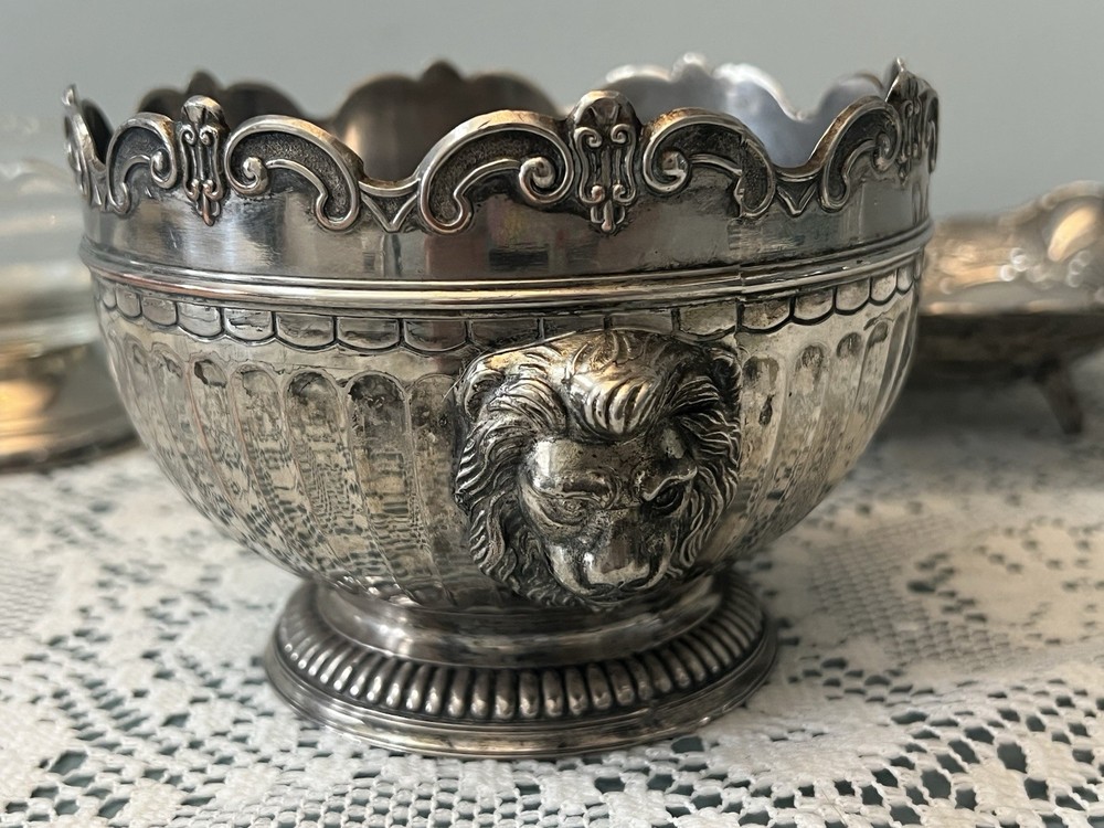 Lot of 3, Silver-plate Candy Dish / Bowls snacks treats, trinkets - D3