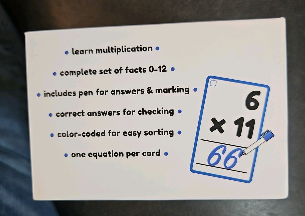 Multiplication Flash Cards 3Rd Grade | 183 Math Flash Cards & Times Table Chart,