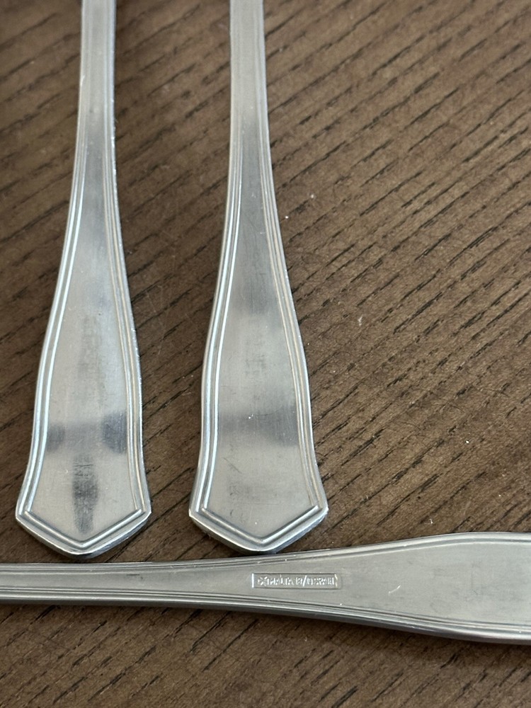 4 Malta MLF3 Dinner Forks Flatware Stainless Glossy Silverware 8 1/4”
