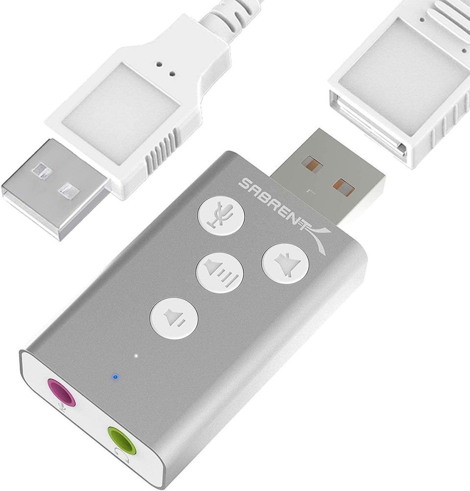 USB 3D Stereo Sound Adapter for Windows & Mac