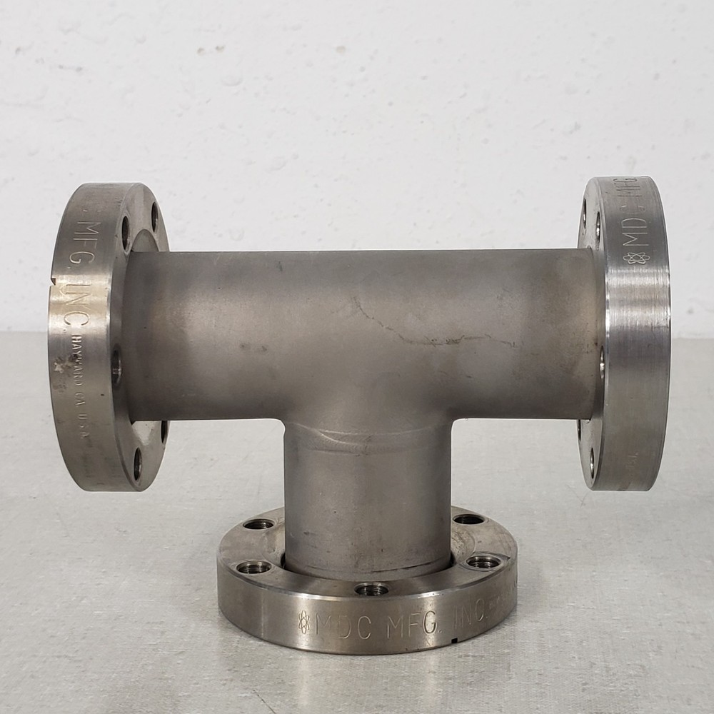 MDC 2.75" CF Conflat DN35CF Tee Fitting 2 Rotatable 1 Fixed Flange High Vacuum
