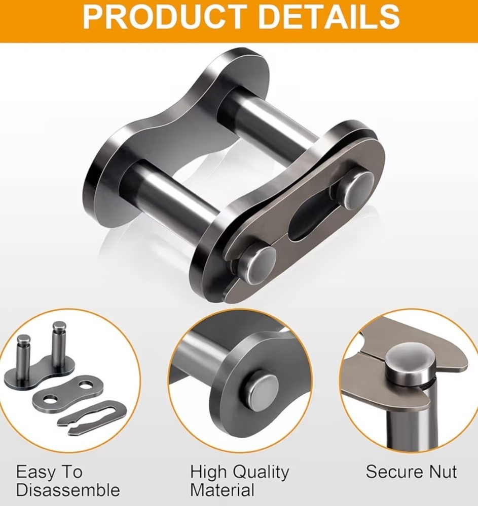 10 Pack #50 Roller Chain Connecting Links, Master Connector Link