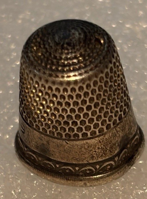 Antique Sterling Silver Size 9 Thimble