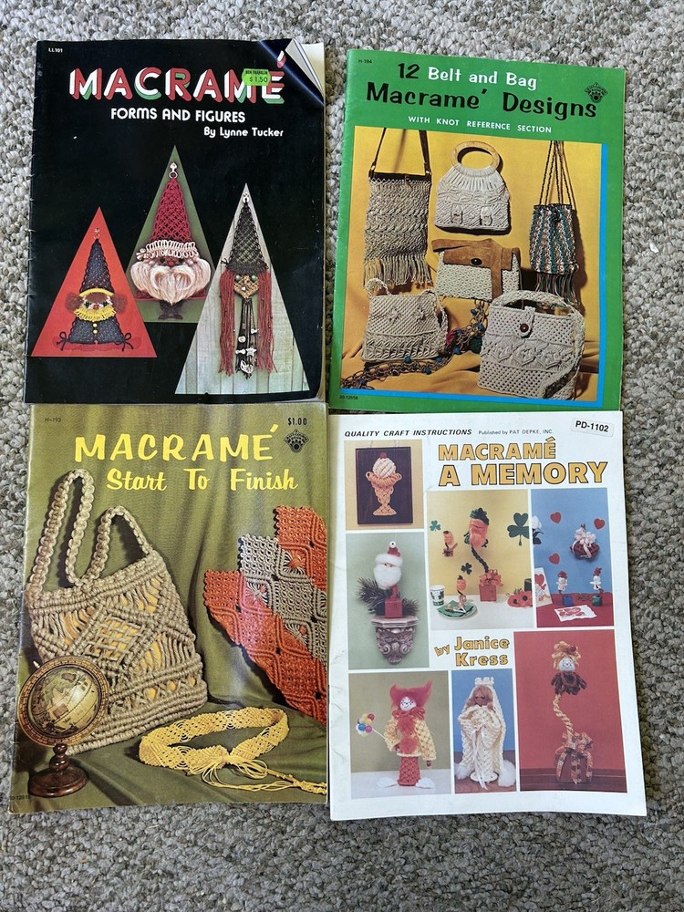 4 Vintage Macrame Books