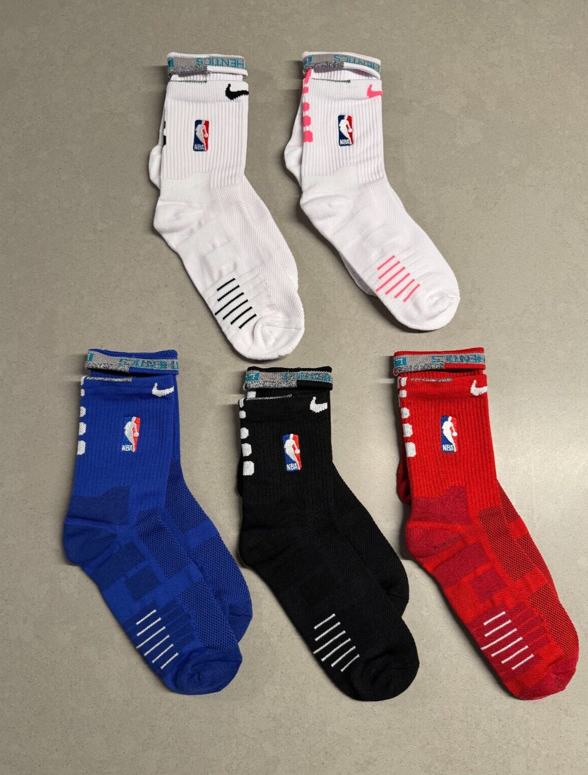 Nike NBA AUTHENTICS - Elite Quick Socks - All Colors - Mid Length All Large