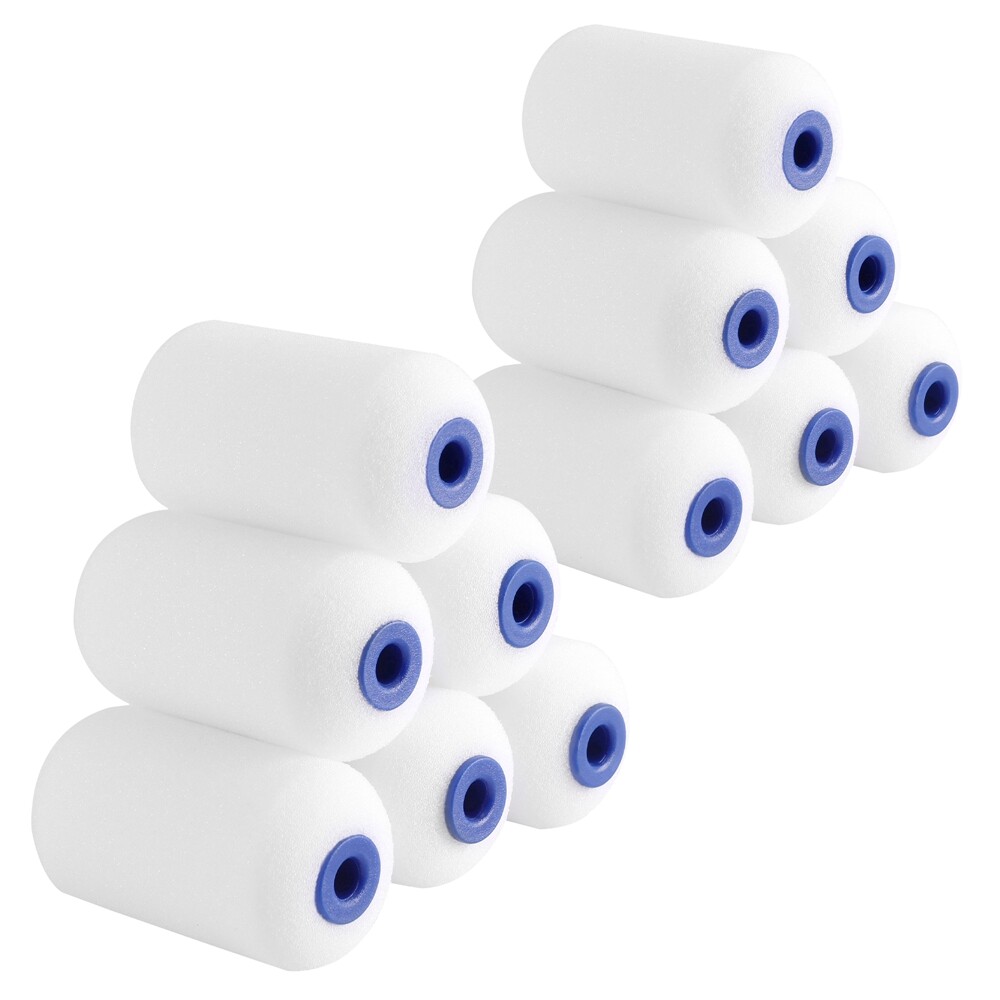 WORKPRO 12-Pack Foam Paint Roller 2.5" Mini Paint Roller Small Paint Roller Kits